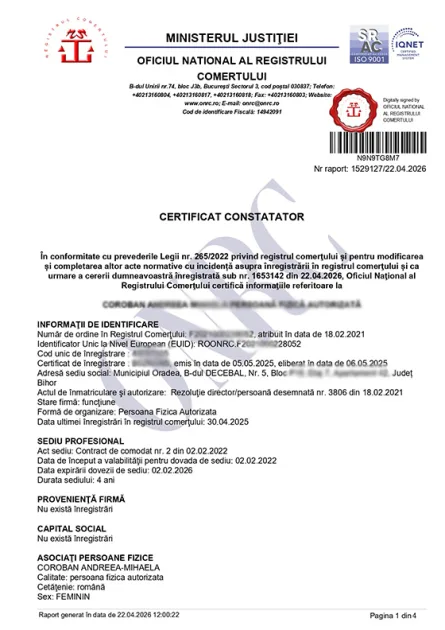 Certificat constatator cu istoric – Când ai nevoie și cum îl obții